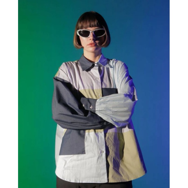 AZKA SHIRT BLUE || ALEZA LABEL