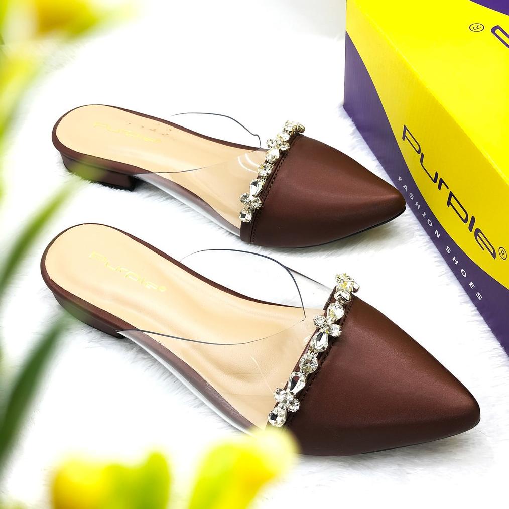 Best Quality Sandal Flat Helena Series Purple Shoes murah