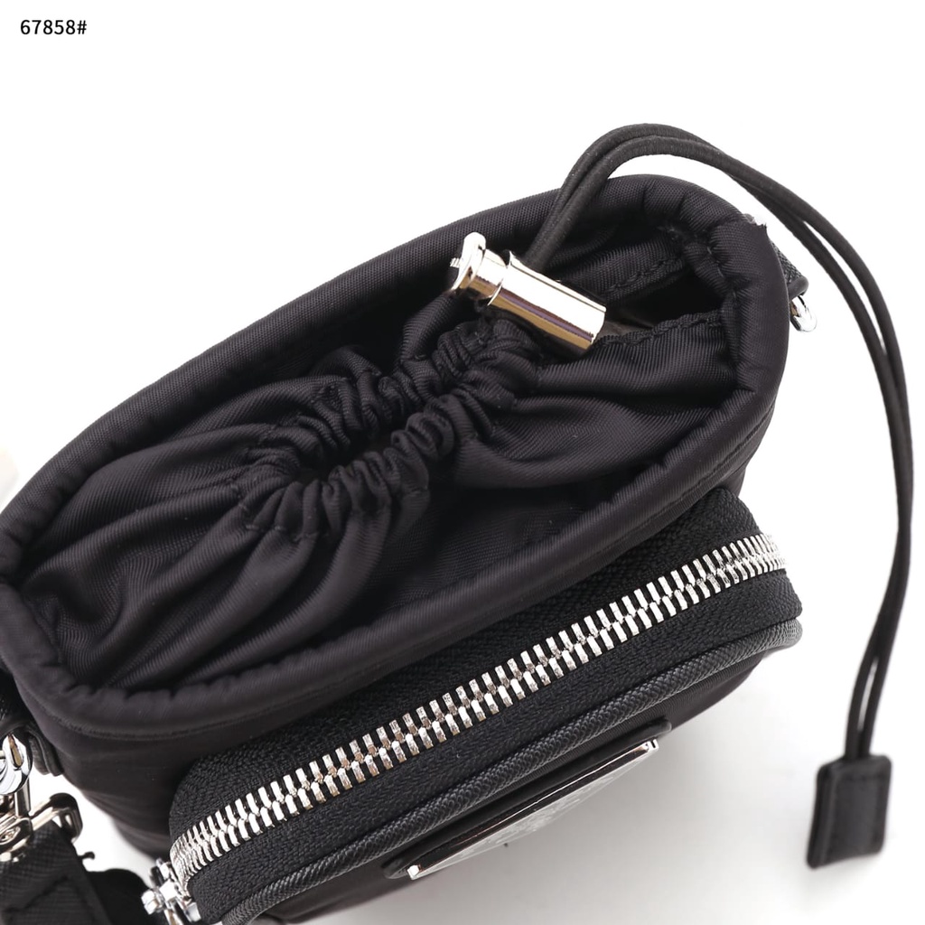 PR Re-Nylon Smartphone Case Bag's Silver Hardware 67858