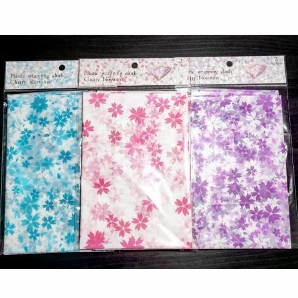 

!!!!!!] WRAPPING CLOTH PLASTIC FUROSHIKI GIFT KADO BENTO CHERRY BLOSSOM JEPANG