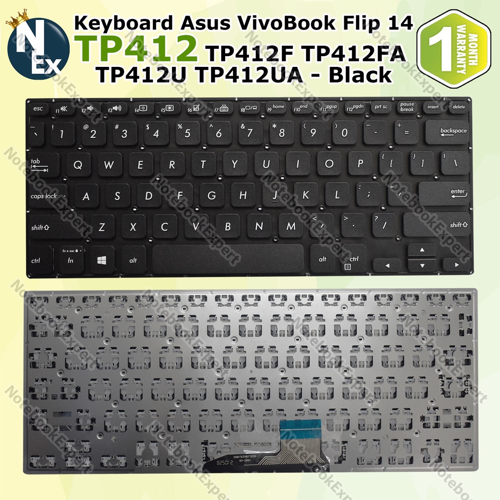 KEYBOARD FOR LAPTOP ASUS VIVOBOOK FLIP 14 TP412 TP412F TP412FA TP412U TP412UA- BLACK