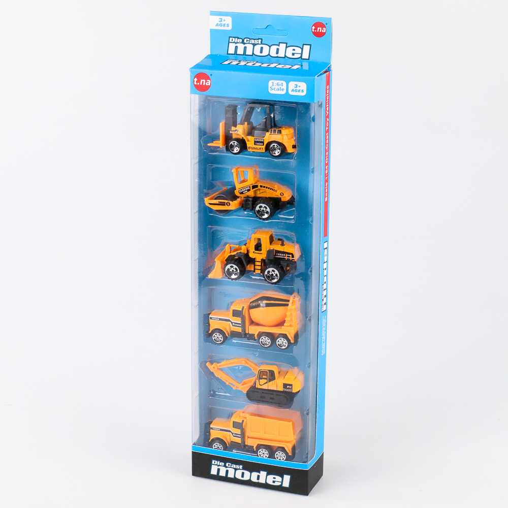 Mainan Mobil-Mobilan Truk Anak Balita Construction Diecast 6 PCS - TH735