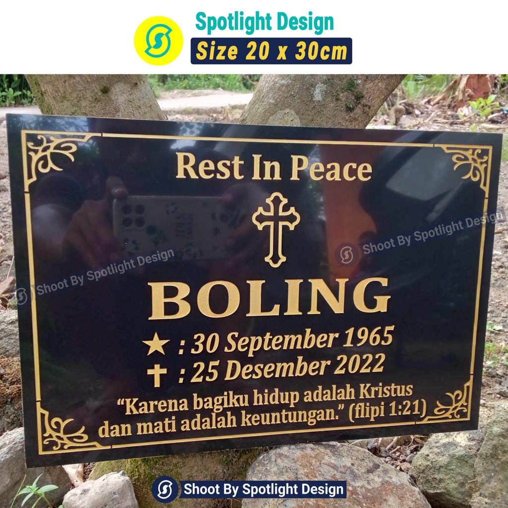 BATU NISAN MAKAM UNTUK KRISTEN/NON MUSLIM UKURAN 20X30 TERMURAH BERKUALITAS