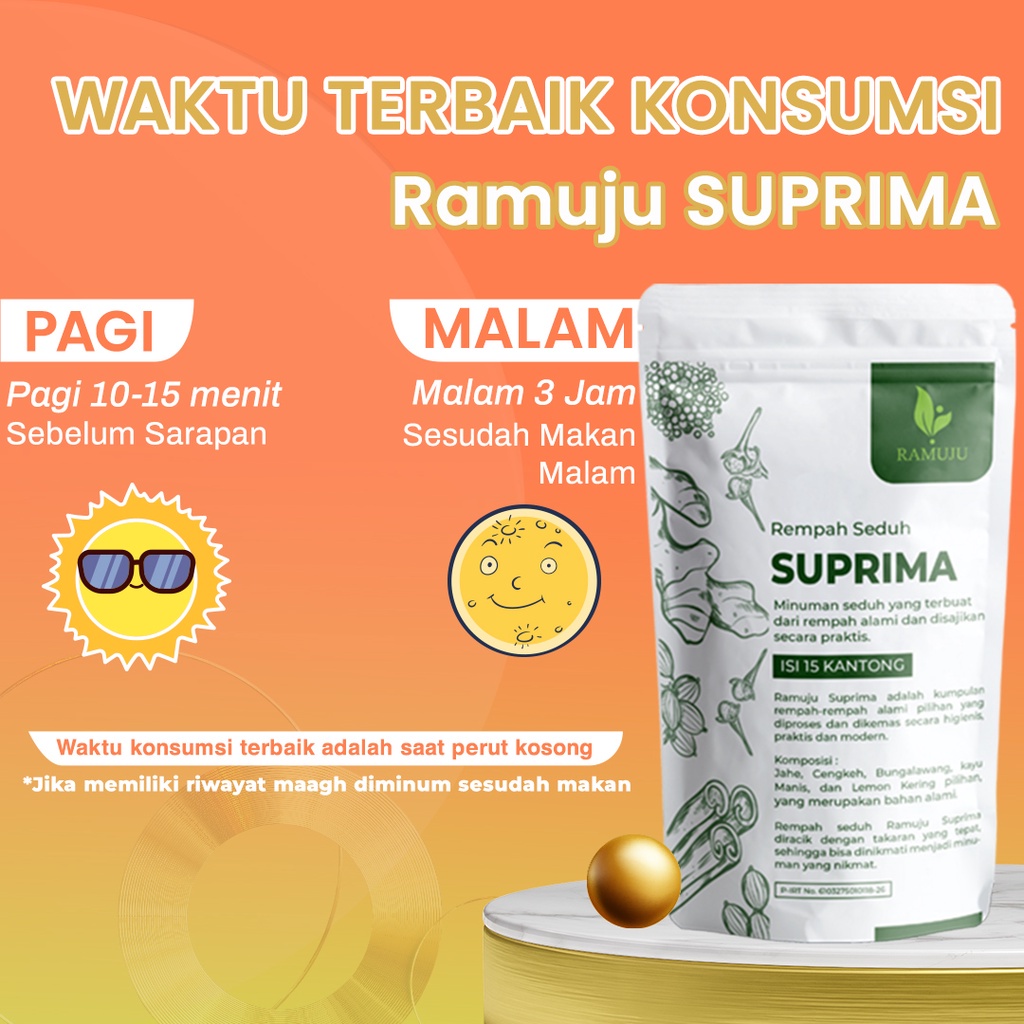 Ramuju Subur Pria - SUPRIMA Rempah Seduh Kesuburan Pria ( Paket 15 hari ) | Herbal Kesuburan Pria | Obat Promil Suami