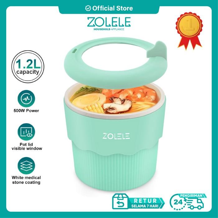 ZOLELE Panci Listrik Serbaguna 1.2L Panci Masak Multi Shabu Cooker Pot