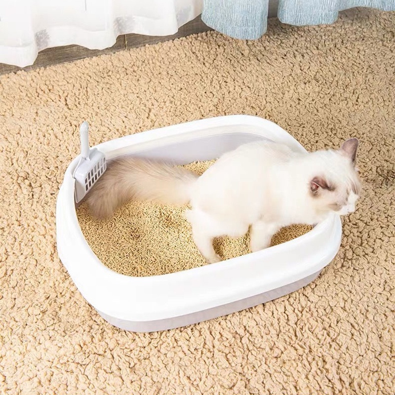 Bak Pasir Kucing Cat Litter Box Bak Pasir Kucing Jumbo Tempat Pup Kucing Tempat Berak Kucing