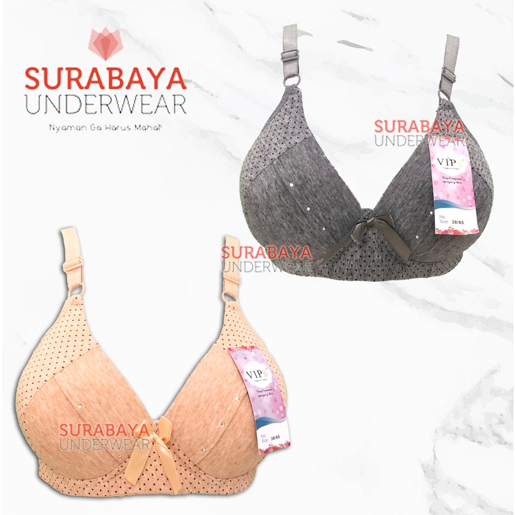 BRA / BH KATUN SEMI MOTIF BINTIK NO KAWAT KAIT 3