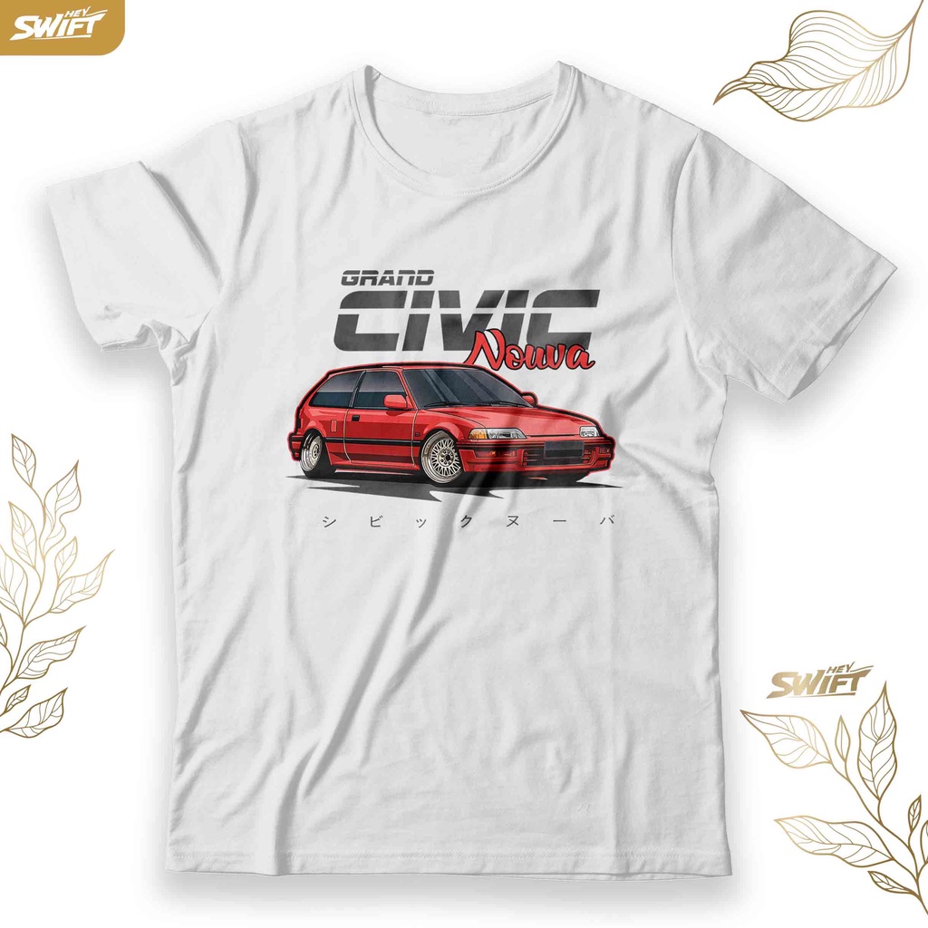 KAOS HONDA Civic Nouva Candy Red JDM TSHIRT BAJU DISTRO