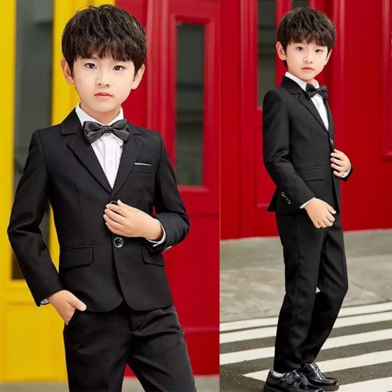Setelan Jas Anak Laki-laki Usia 3 4 5 6 7 8 9 Tahun-Blazer Anak Cowok 2in1 Korea StyleTerbaru Murah