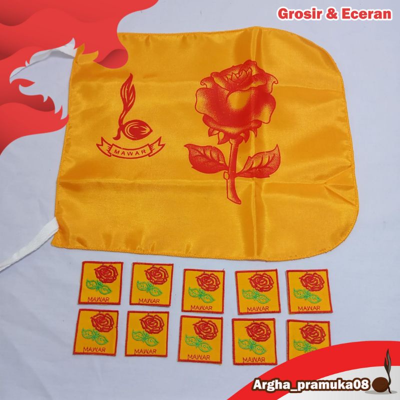 Tanda Regu Pramuka Putri Mawar Paket 10 bed dan 1 bendera