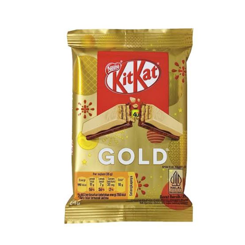 

NESTLE KITKAT GOLD 4finger 35g (FREE 1PC CRUNCH WAFER)