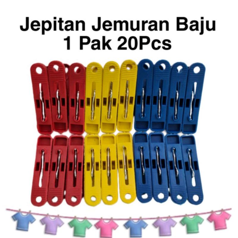 Penjepit Jepitan Jemuran Baju / Jepit Jemuran Baju / Penjepit Gantungan Baju
