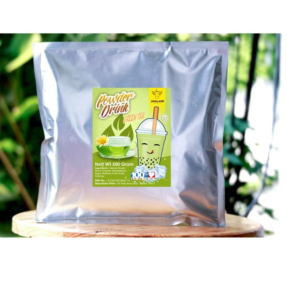 

12.12 STOK READY Bubuk minuman bubble drink rasa green tea greentea ice blended milkshake 1kg serbuuu !