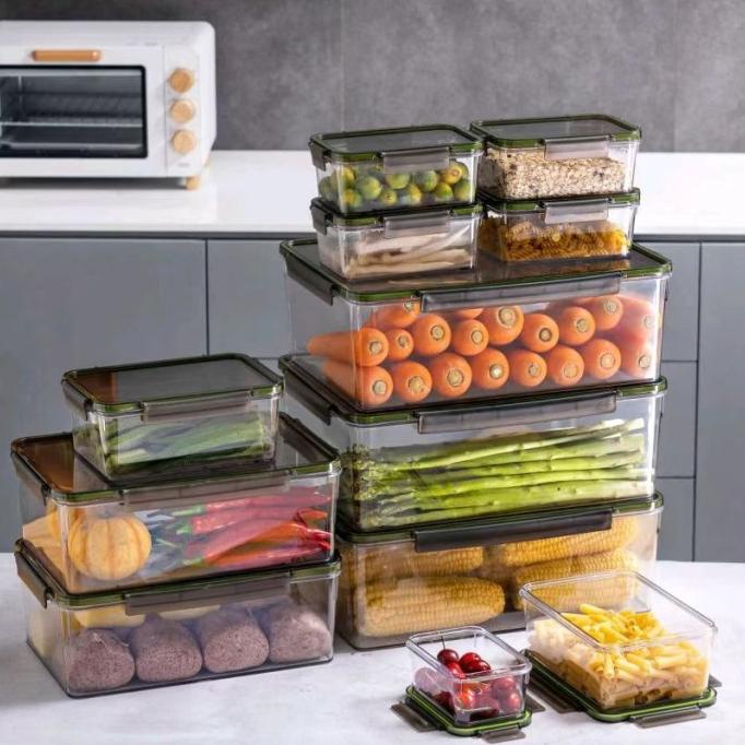 Silahkan Order] kotak plastik makanan/kotak plastik pakai tutup/wadah plastik bening