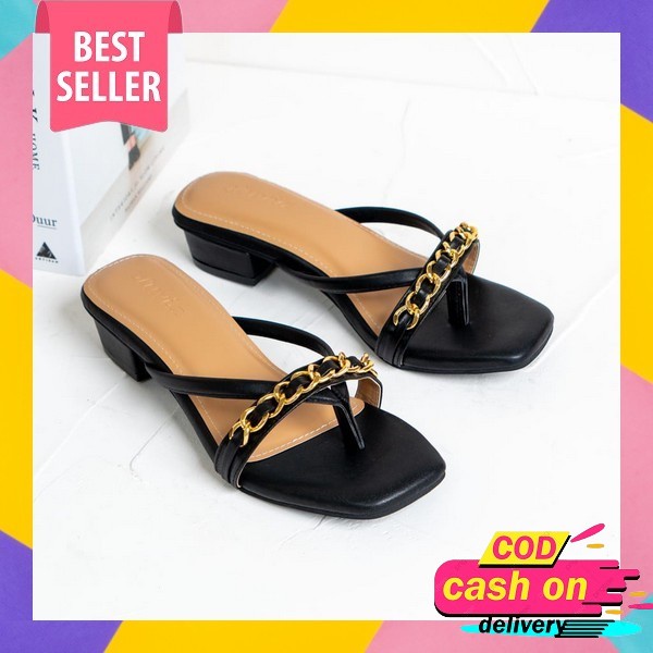 Clarabelle || Zehra Sandal Wanita Hak Tahu 5 Cm Heels Wanita Kondangan Sandal Hak Tinggi Wanita Terb