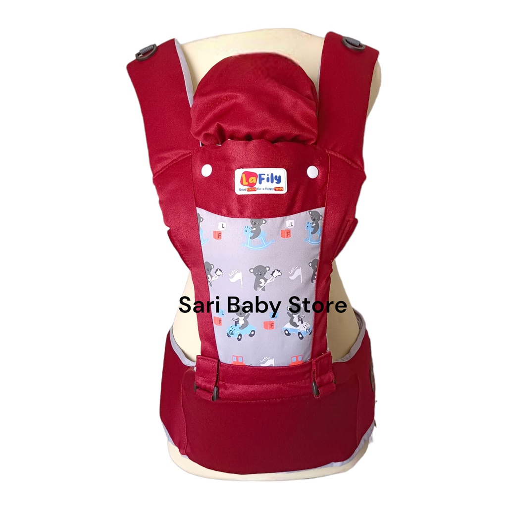 Gendongan Bayi Depan Belakang Hipseat Lafily 6 in 1 Posisi