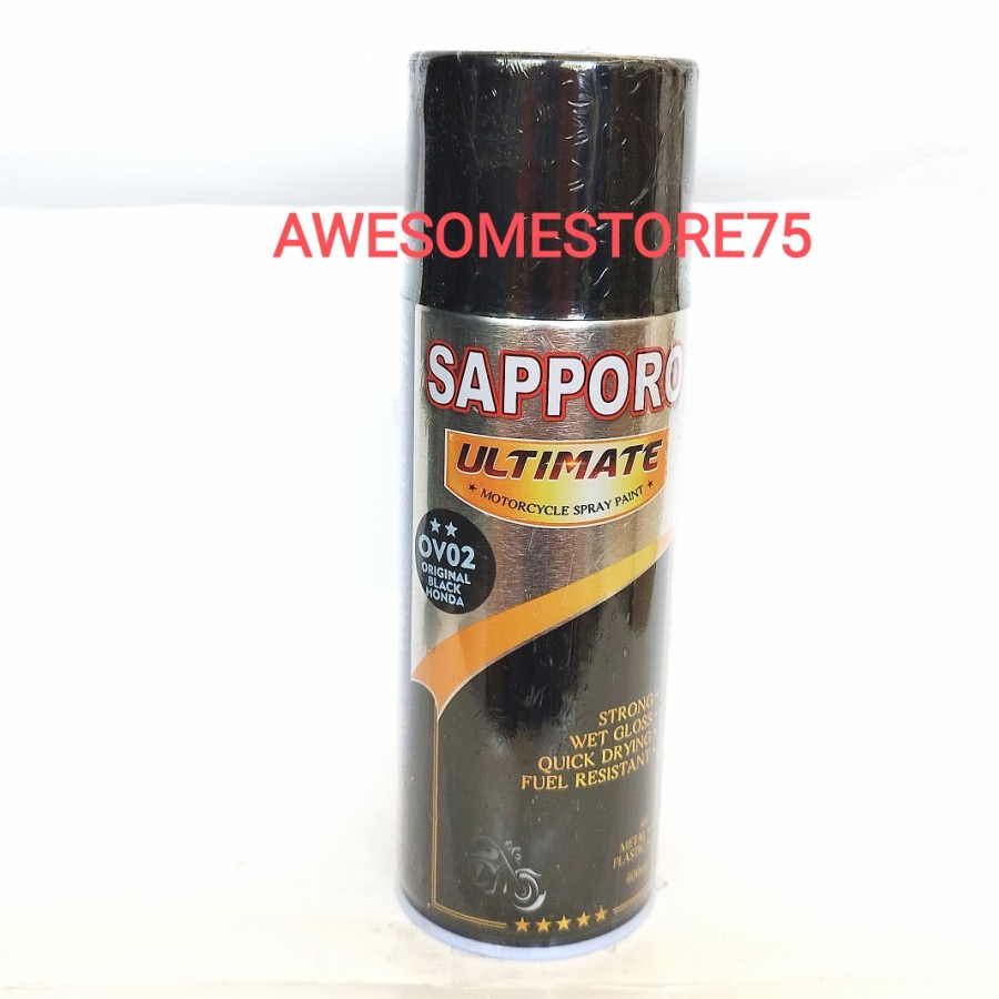 SAPPORO ULTIMATE ** OV02 BLACK HONDA ORIGINAL Hitam Cat Semprot Paint