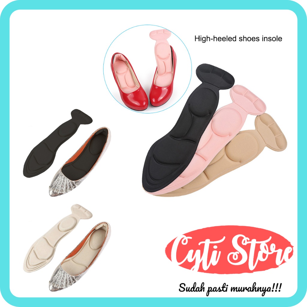 Alas Sepatu Insole Bantalan Kaki Wanita Sepasang | Sol Hak Tinggi Empuk Nyaman Anti Lecet