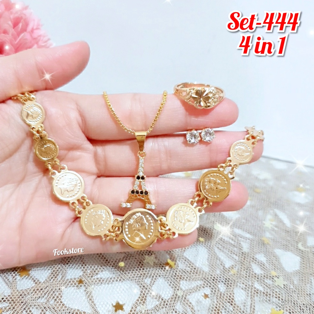 SET KALUNG DEWASA PERHIASAN IMPORT 4 IN 1/SET-444