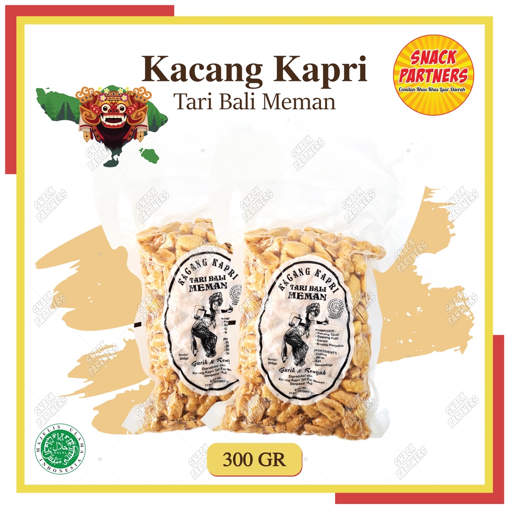 

KACANG KAPRI TARI BALI MEMAN 300 GR - Oleh-Oleh Khas Bali - Enak Gurih Renyah BANJARMASIN