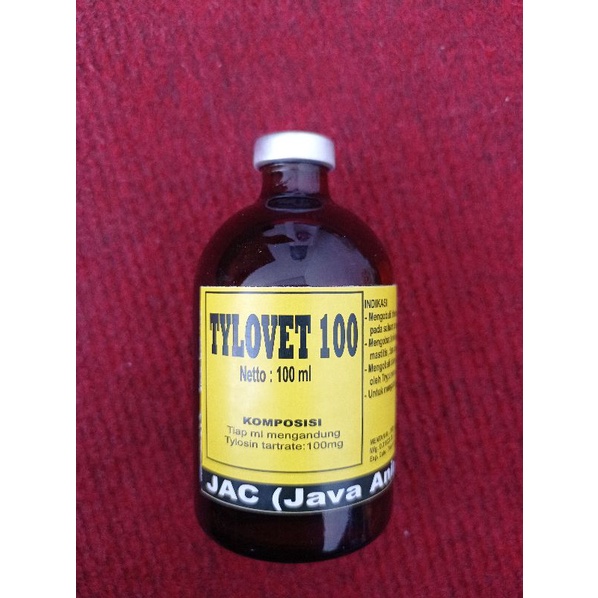 TYLOVET 100( Mengobati saluran pernafasan, batuk, flu, pada hewan