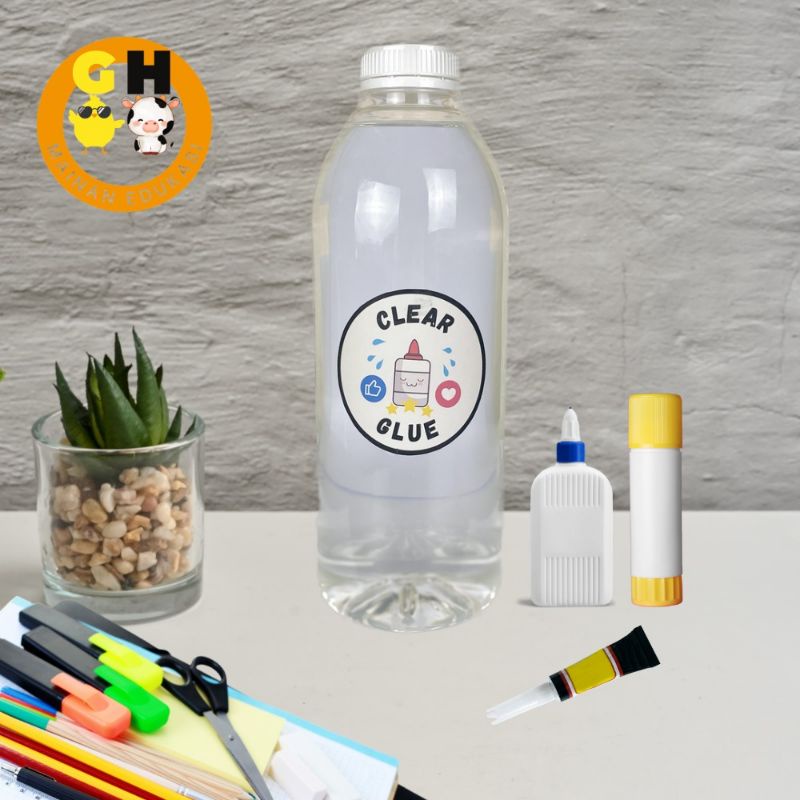 Clear Glue Lem Bening Transparan 1 KG Mirip Povinal Lem Slime TANPA CAMPURAN AIR 100% byGHEduPlay