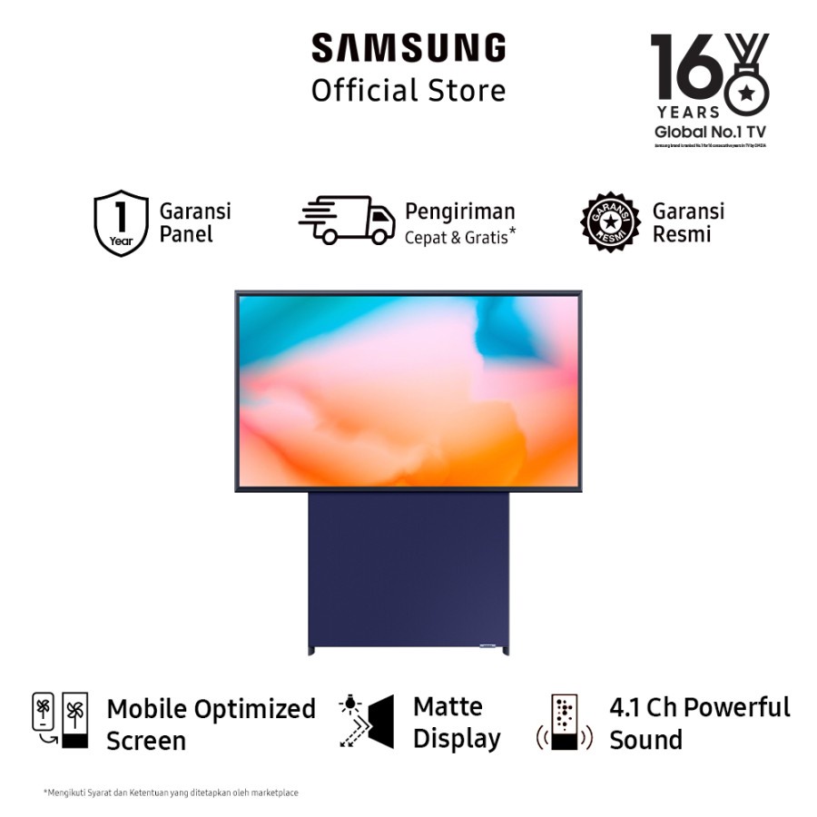 Samsung Led Qled 4K Lifestyle Smart TV The Sero 43 inch QA43LS05BAKXXD