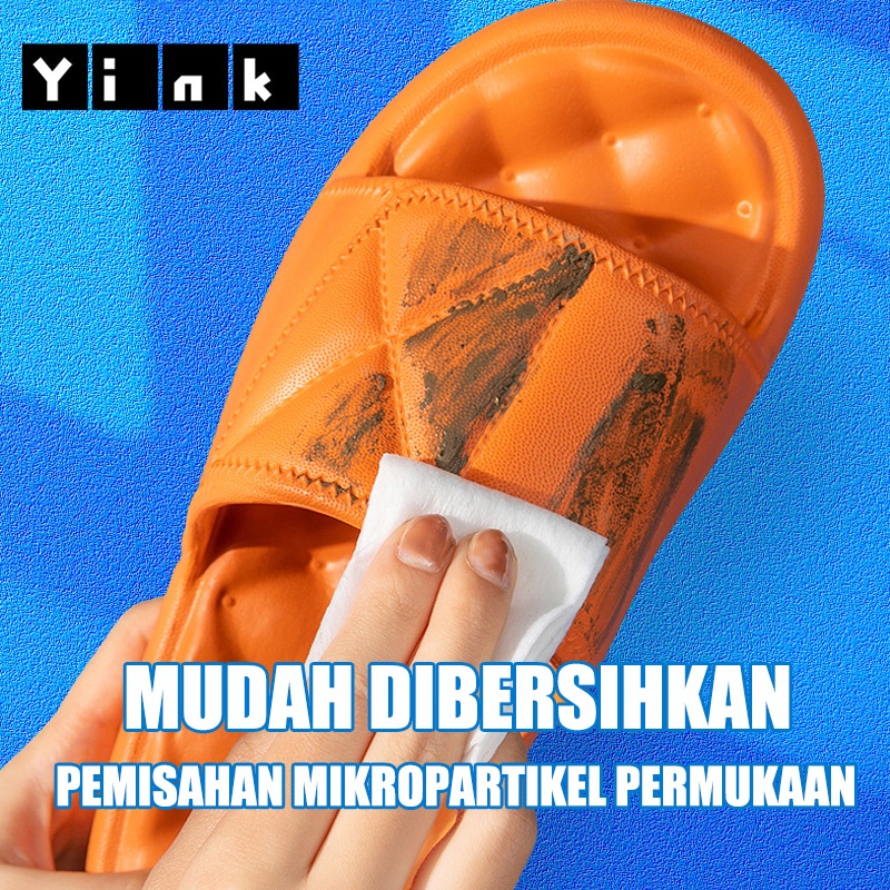 Yink Sandal Wanita Jelly Korea Sendal Slop Rumah EVA Sepatu Sendal Karet Selop Empuk Comfortable Nyaman Kamar Mandi Pasangan Berkualitas