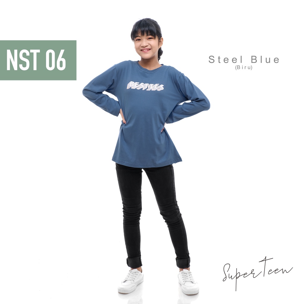 BAJU ANAK PEREMPUAN TANGGUNG REMAJA / KAOS ANAK PEREMPUAN TANGGUNG REMAJA / PAKAIAN ANAK CEWEK KAOS ANAK CEWEK LENGAN PANJANG BESTIE BRAND SUPERTEEN 9 - 14 TAHUN