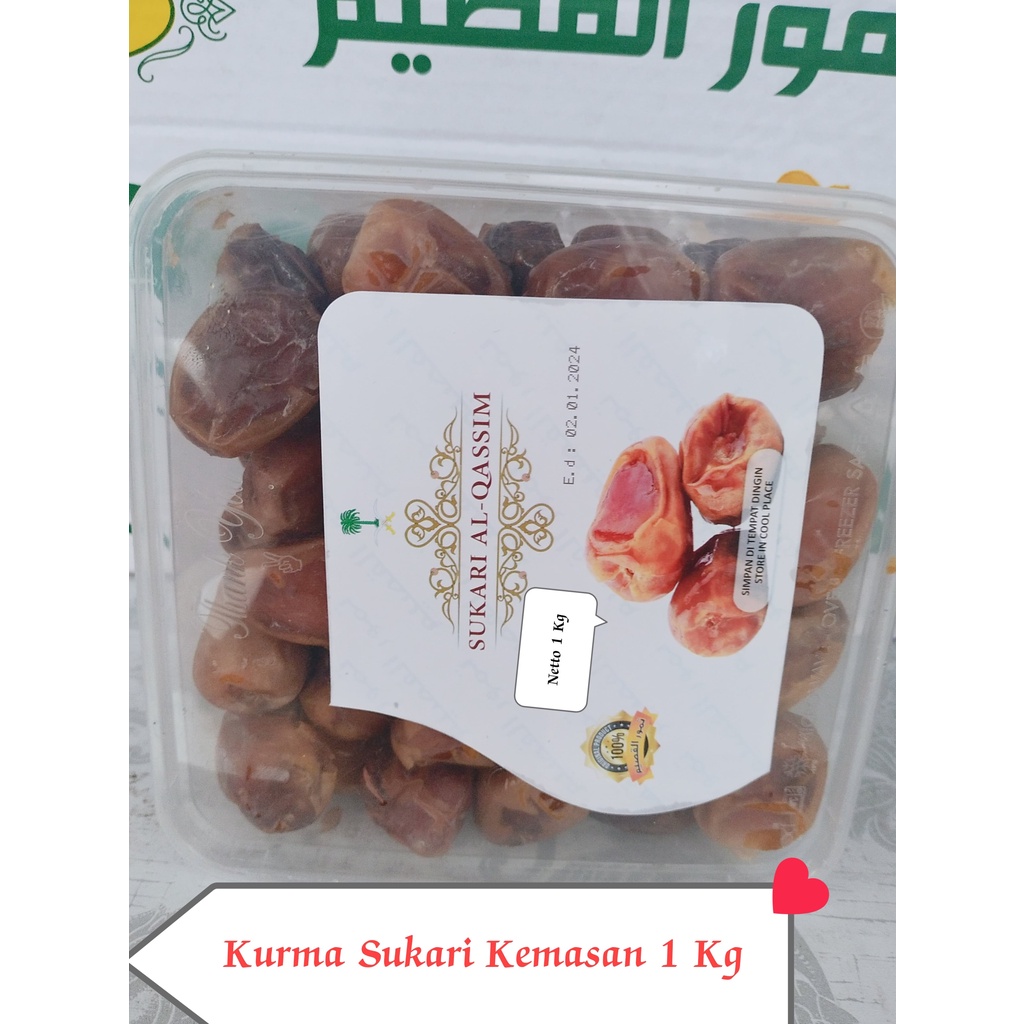 Kurma sukari Super premium kemasan 1 kg dan 500 grm