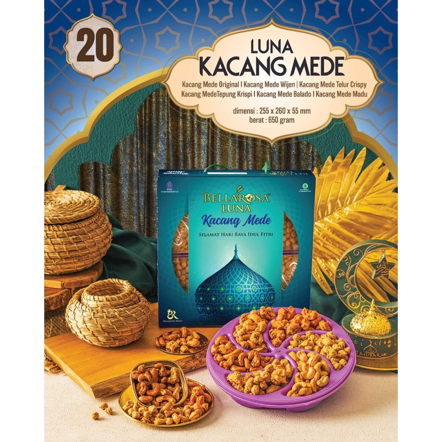 BELLAROSA PAKET LUNA KACANG MEDE HAMPERS MENTE KUE KERING LEBARAN ENAK