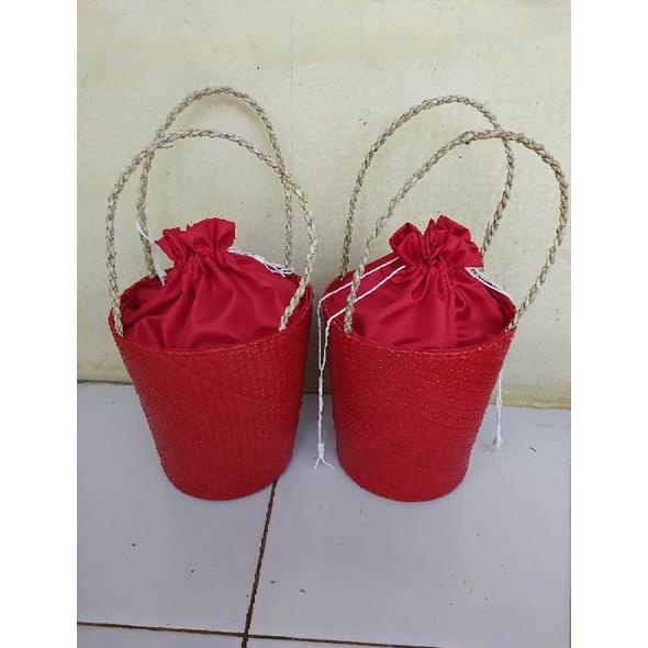 

TEMPAT HAMPERS PARCEL SOUVENIR TOPLES TERMURAH / TAS ANYAMAN MENDONG SERUT .