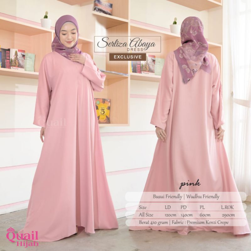 Gamis wanita busui Serliza Abaya Dress by Quail
