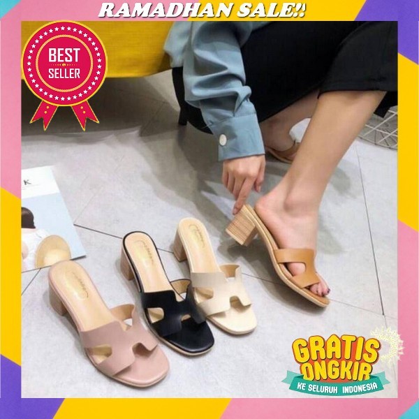 Rafaizoutfit Sepatu Wanita Heels Stiletto Silver 3Cm Lancip Heels Wanita Kondangan Sendal Wanita Kek