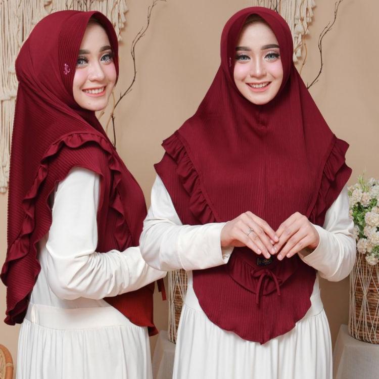 GROSIR_JAKARTA BERGO PLISKET KERUT/JILBAB INSTAN(PK).