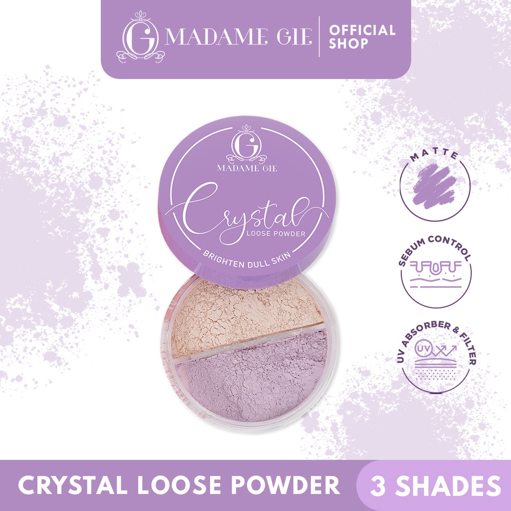 ⭐BAGUS⭐ MADAME GIE CRYSTAL LOOSE POWDER / BEDAK TABUR MADAME GIE