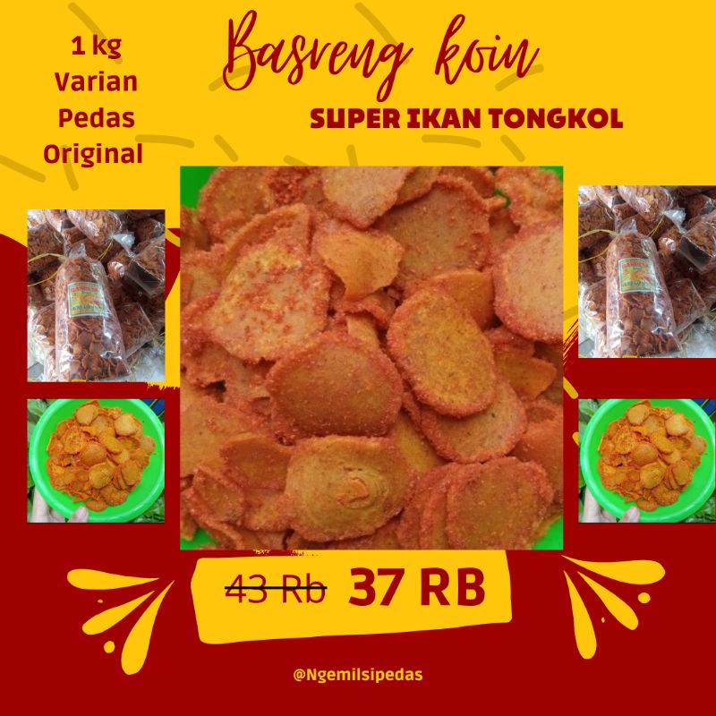 

Basreng koin super ikan tongkol ( 1 KG )