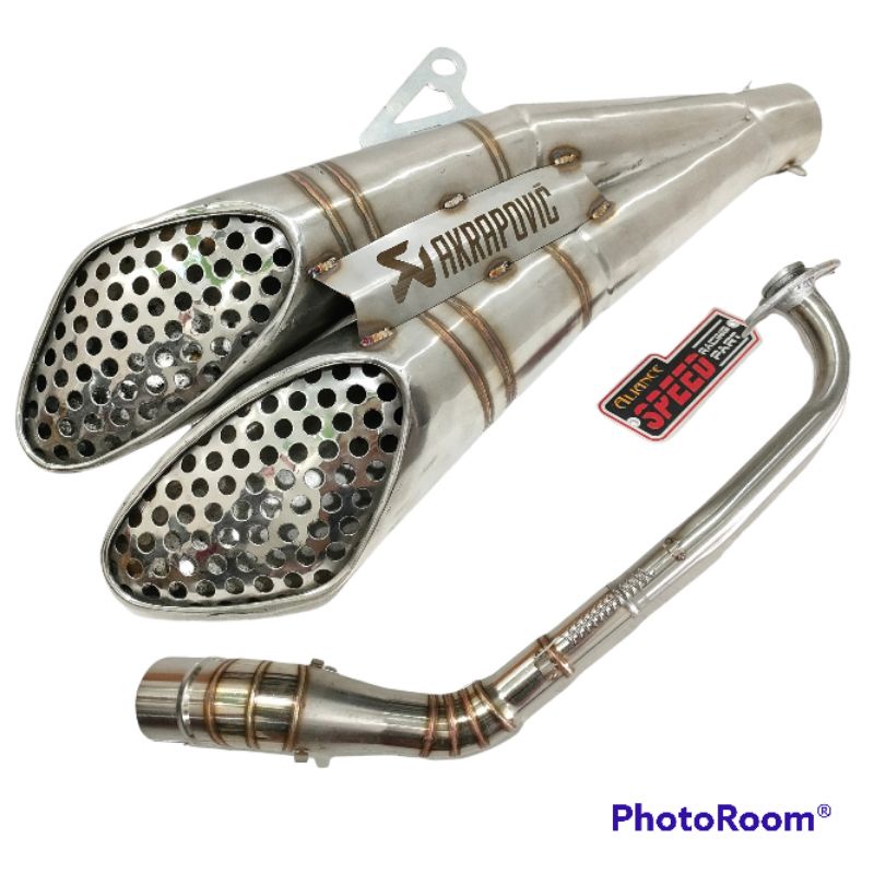 Knalpot Cabang Akrapovic Doble Nmax Vario Aerox Beat PCX
