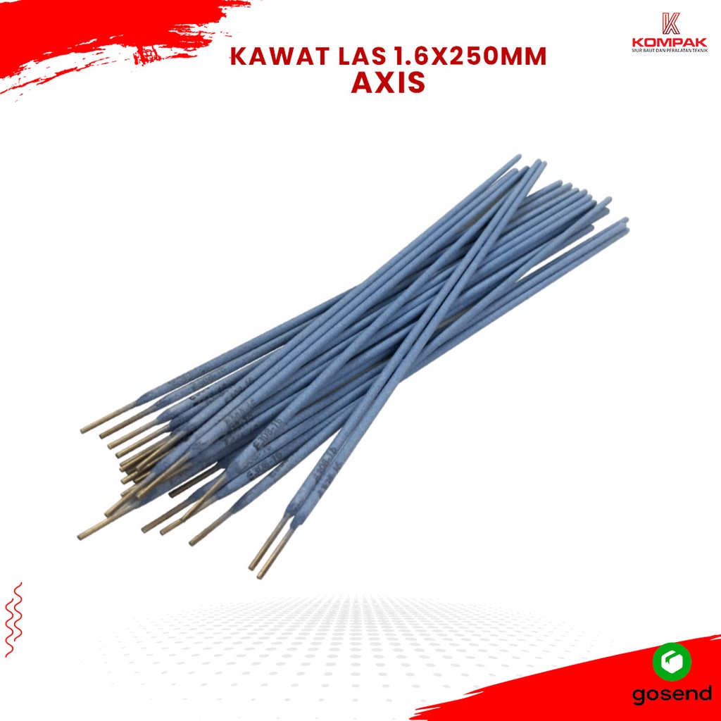 1O Pcs AXIS Kawat Las Stainless 1.6 x 250mm Kawat Las Steinless Steel 1.6mm