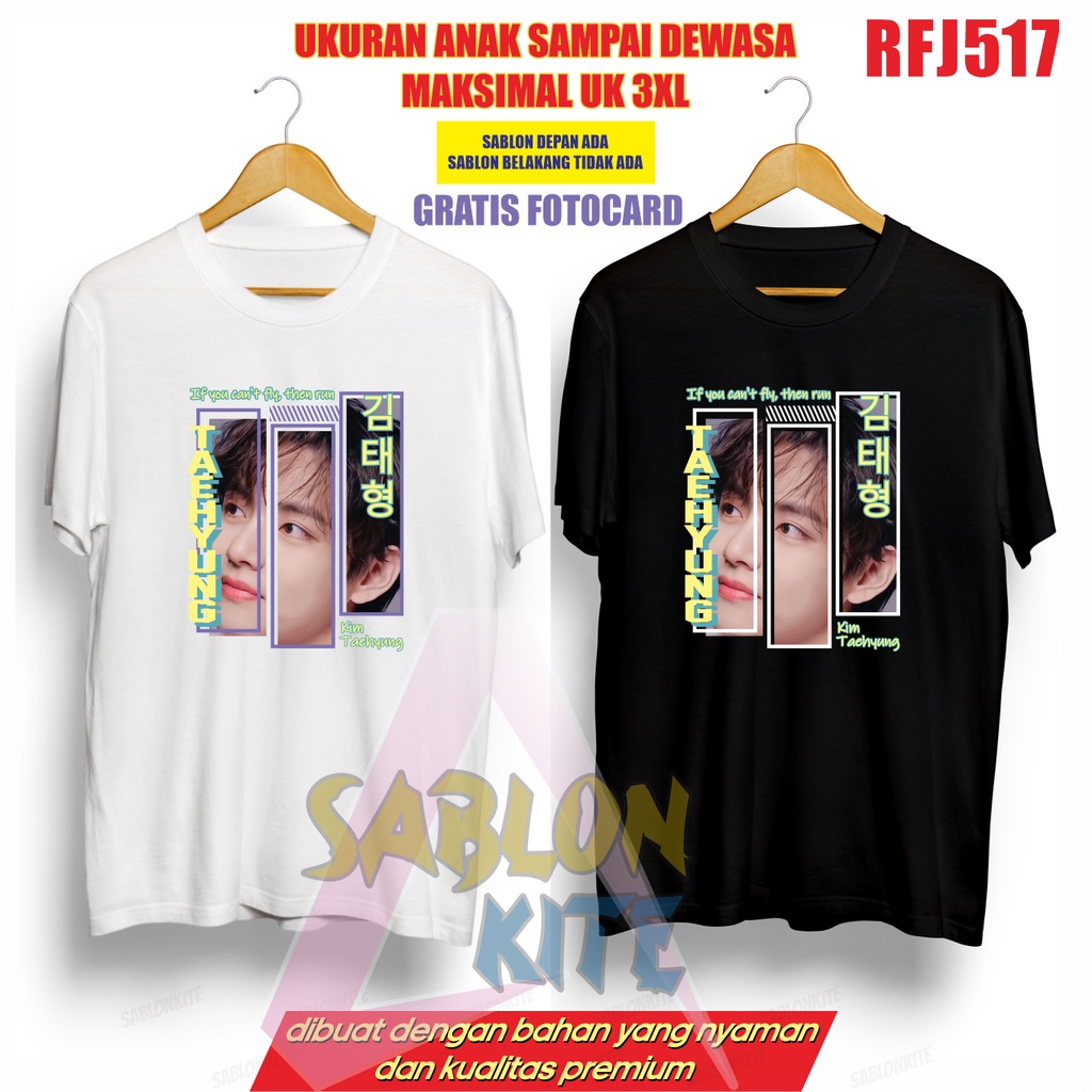 Gratis Fotocard Kaos Kim Teehyung Foto Grid RFJ517