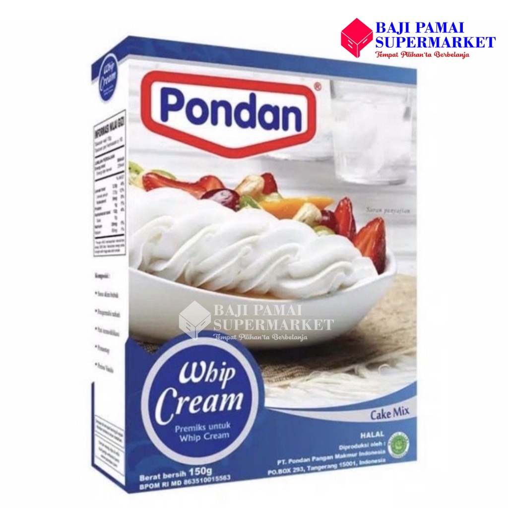 

Pondan Whip Cream 150gr