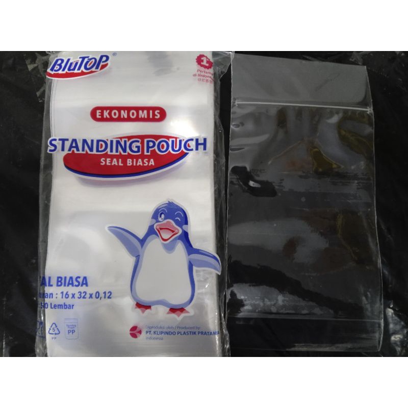 KARUNGAN  STANDING POUCH BLUTOP SEAL BIASA &amp; SEAL LEBAR