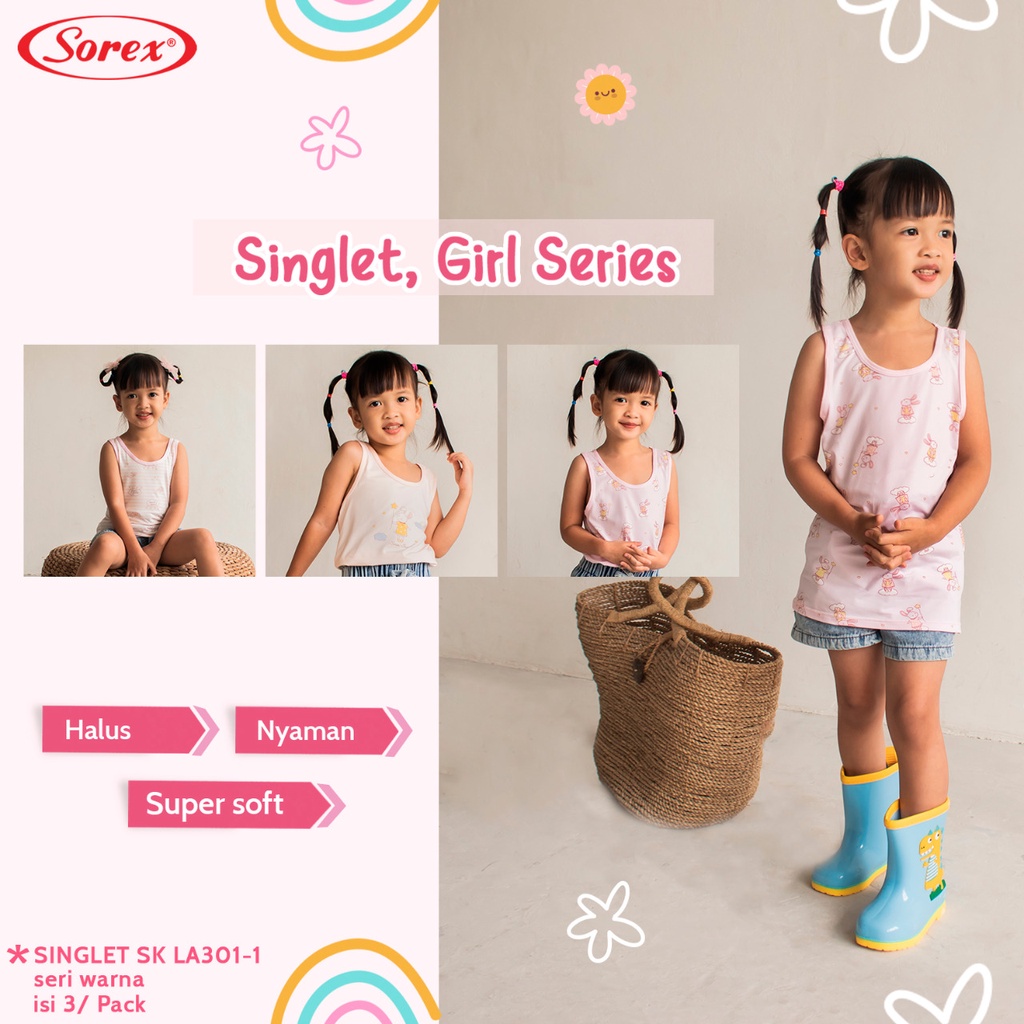 Sorex Singlet Anak Perempuan Girls Series LA 301 - Uk M-XL