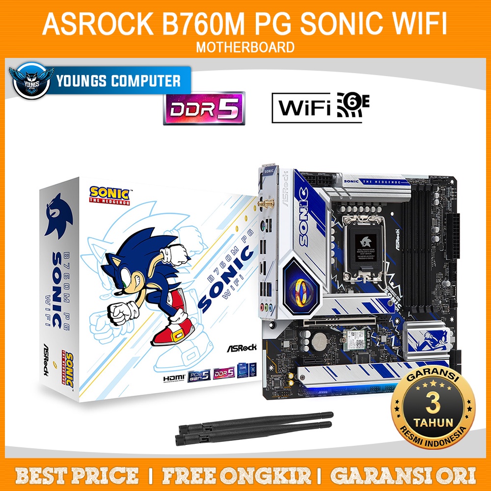 ASROCK B760M PG SONIC WIFI | MOTHERBOARD INTEL LGA1700 DDR5 Micro-ATX