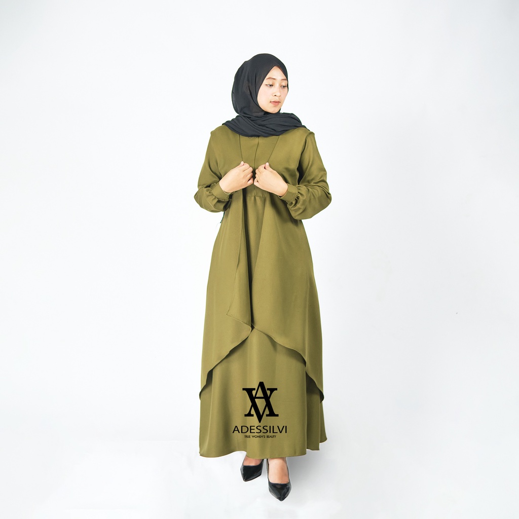 [ SIZE S M L XL XXL ] ALUNA MAXI BIG SIZE | BAJU WANITA JUMBO MATT SYAKILA HQ GAMIS JUMBO KONDANGAN