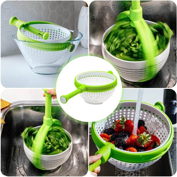 Keranjang Sayur OTOMATIS Salad Spinner Scratch Resistant Spinning