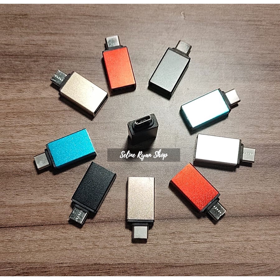 OTG Adaptor Type C ke USB / Sambungan OTG Tipe C - USB untuk HP Laptop