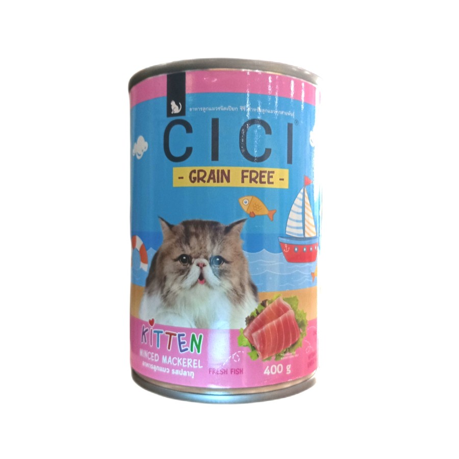 CICI cat Kaleng Kitten Minced Makcerel Makanan Basah Kucing 400g