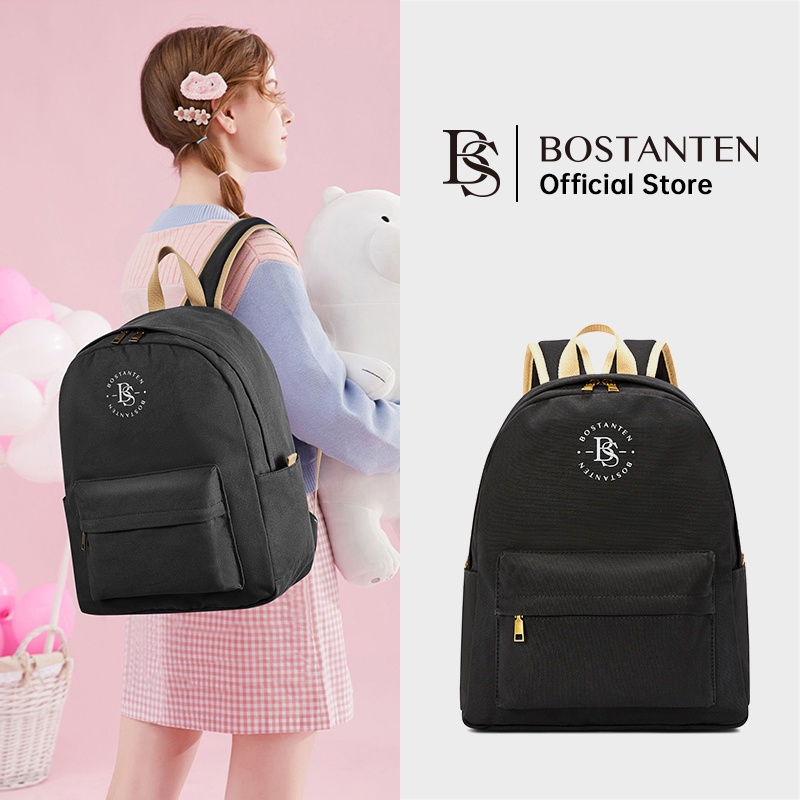 [New Arrival]Bostanten Ransel Pria Ransel Wanita Tas Couple Tas Kanvas Unisex Tas Pelajar Berbagai Warna