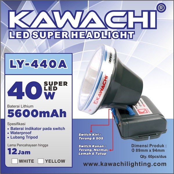 SENTER KEPALA WATERPROOF 40WATT LY-440A KAWACHI